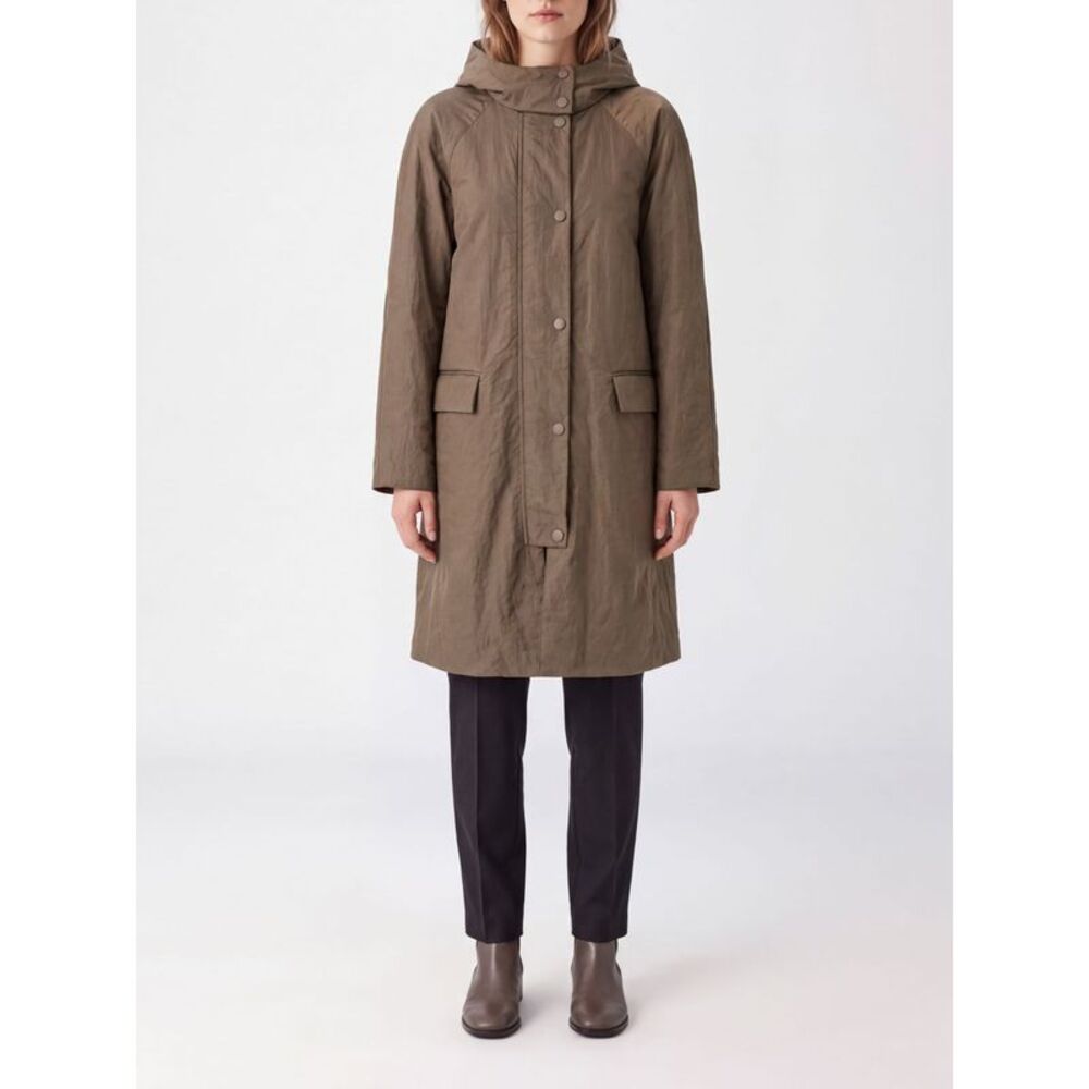 Mm Max Mara Women Knee-Length Technical Fabric Parka Mm Max Mara With Hood